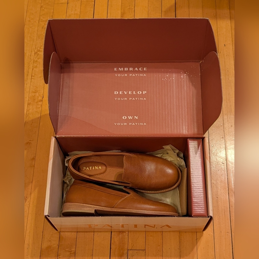 Patina Brown Leather Loafers